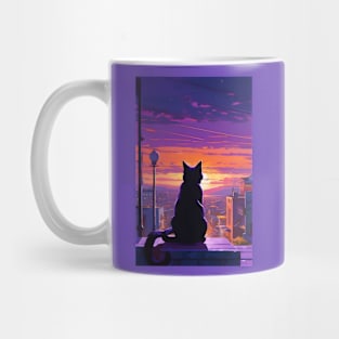 Cat in the sunset Mug